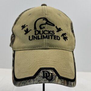 Ducks Unlimited Camouflage Hat Adjustable Strap Embroidered Logo DU Leader OS
